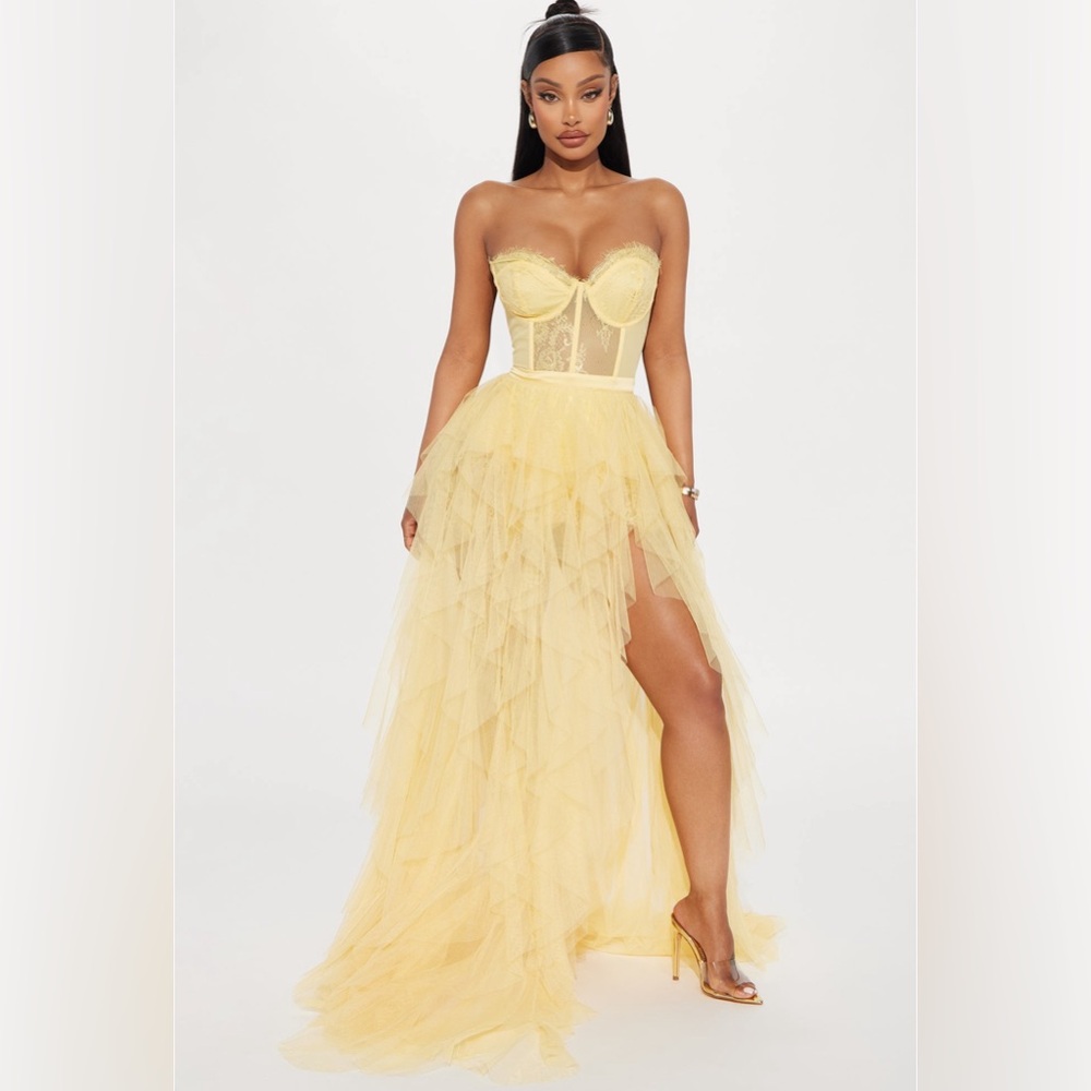 Yellow Maxi Tulle Dress